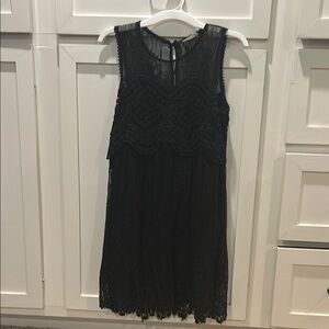 Altar'd State Black Sleeveless Mini Sundress